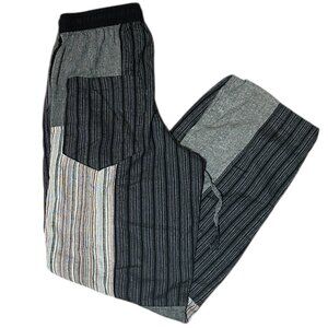Yak & Yeti Gray Patchwork Cotton Pants Women’s Sz M Nepal Boho Hippie Festival